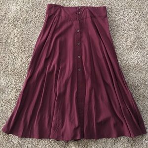 Button-Down A-Line Skirt
