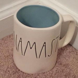 Rae Dunn NAMASTE Coffee Mug with Teal Interior