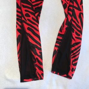 Layer 8 Red Cheetah Print Capris