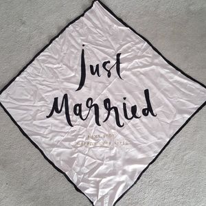 kate spade New York Silk "Just Married" Scarf