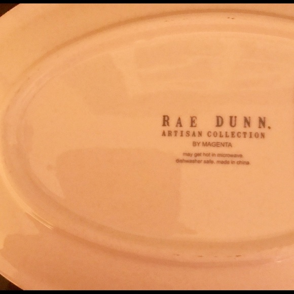 Rae Dunn By Magenta Christmas Red Polka Dot Oval - Picture 4 of 5