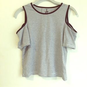 Atmosphere Cold Shoulder Crop Top