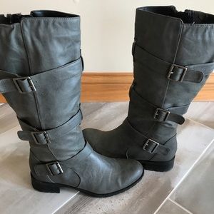 Naturalizer Gray Riding Boots
