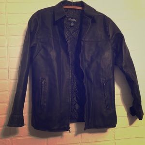 Black leather men’s small jacket