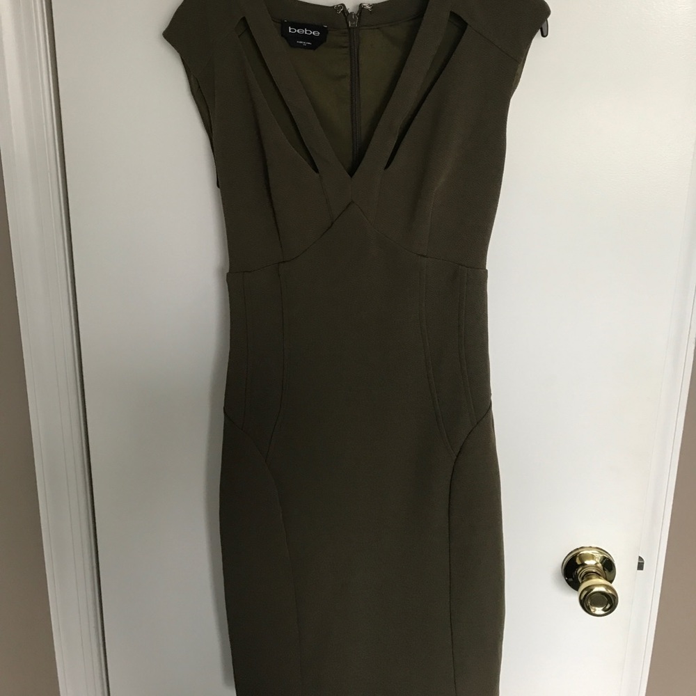 Bebe size 2 army green dress