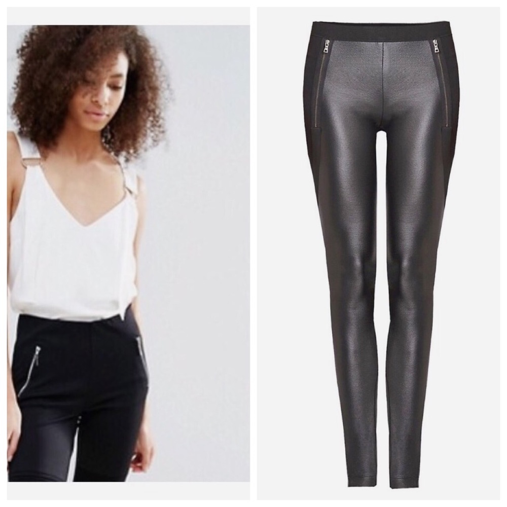 ✨ Black Faux Leather Leggings ✨