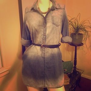 Blue denim dress