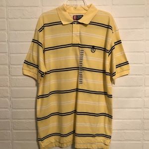Yellow polo shirt