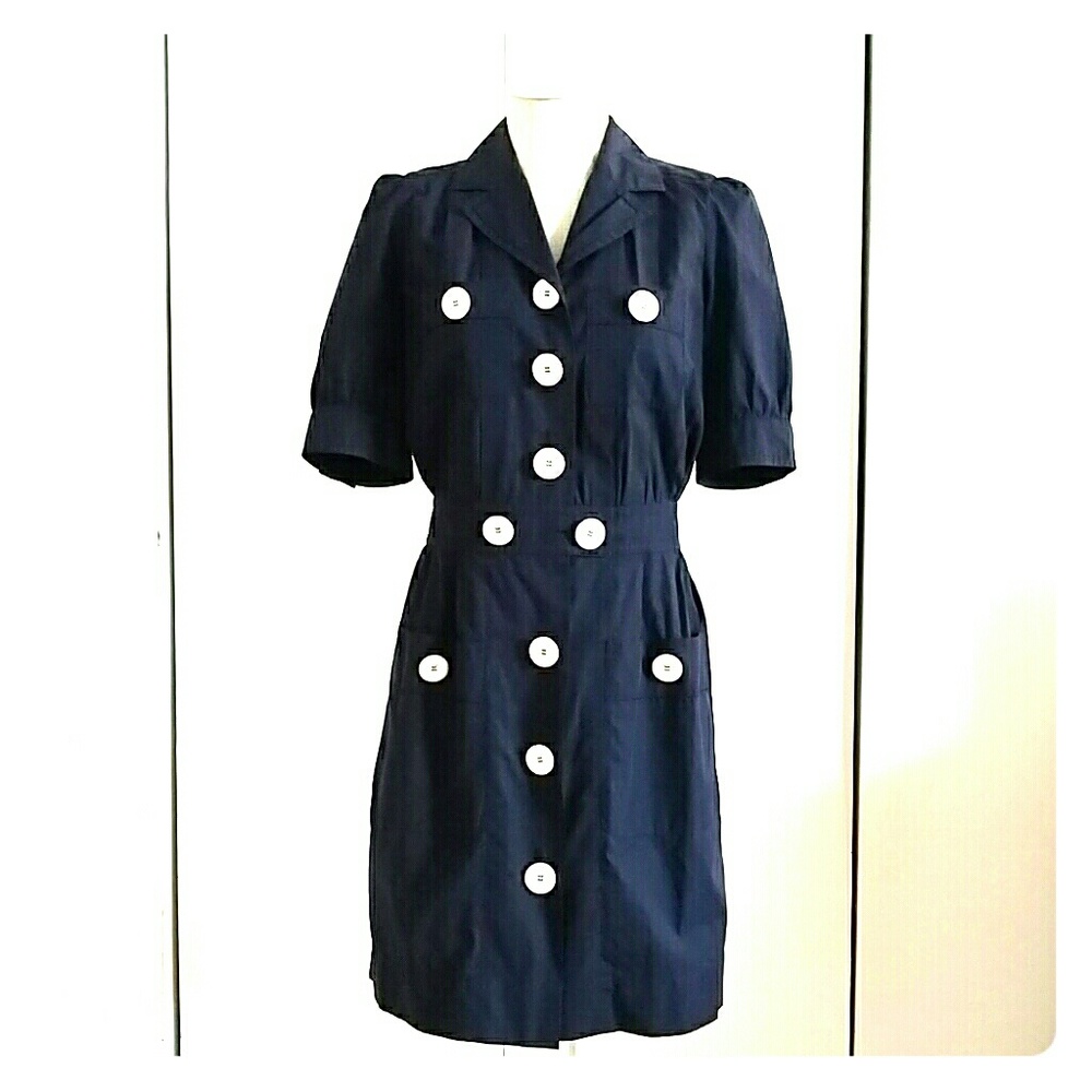 Louis Vuitton Vintage Navy Dress
