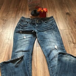 CR refuge Knock out skinny boot jeans