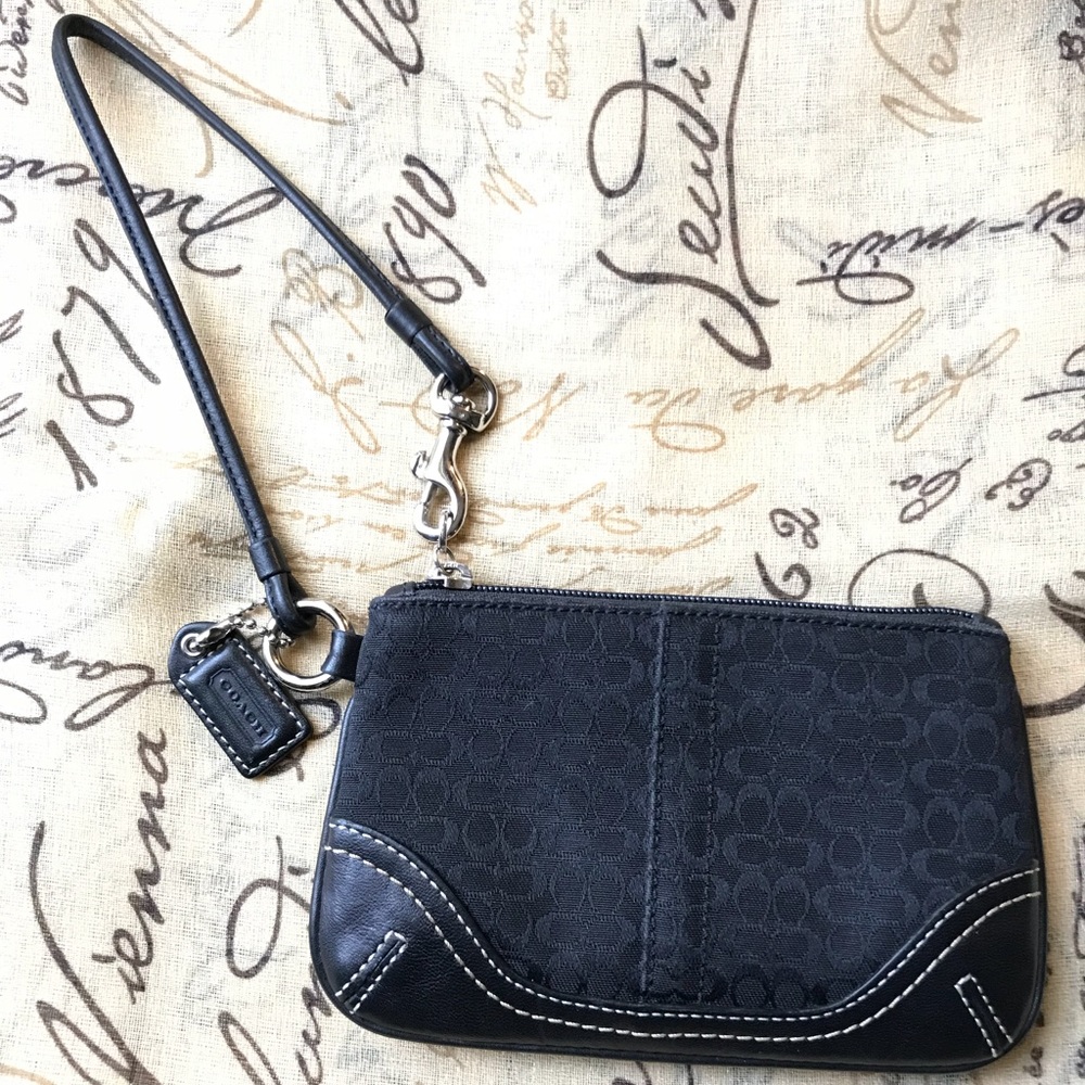 Coach wristlet- all black
