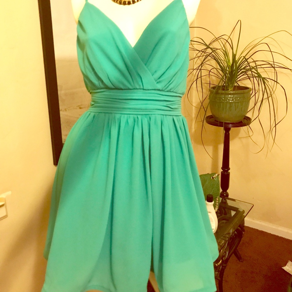 Minty party dress