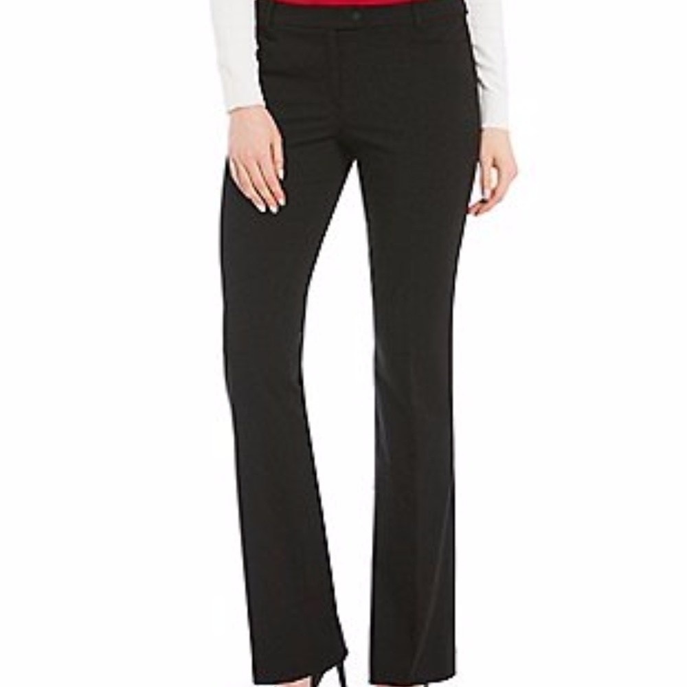 Yansi Fugel Black Flat Front Dress Pants