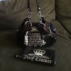 Matching Juicy Couture handbag and zippered wallet