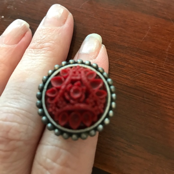 Brass rose ring - Picture 2 of 4