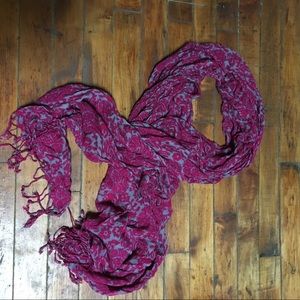 Lightweight floral scarf
