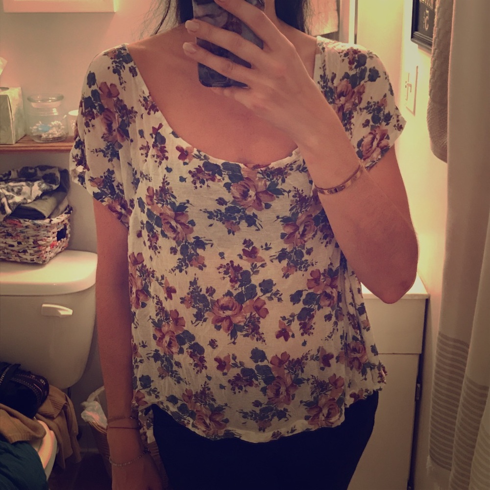 Floral high-low top by Brandy Melville