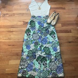 Vintage quilted maxi skirt