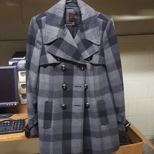 The Limited Black/grey plaid coat
