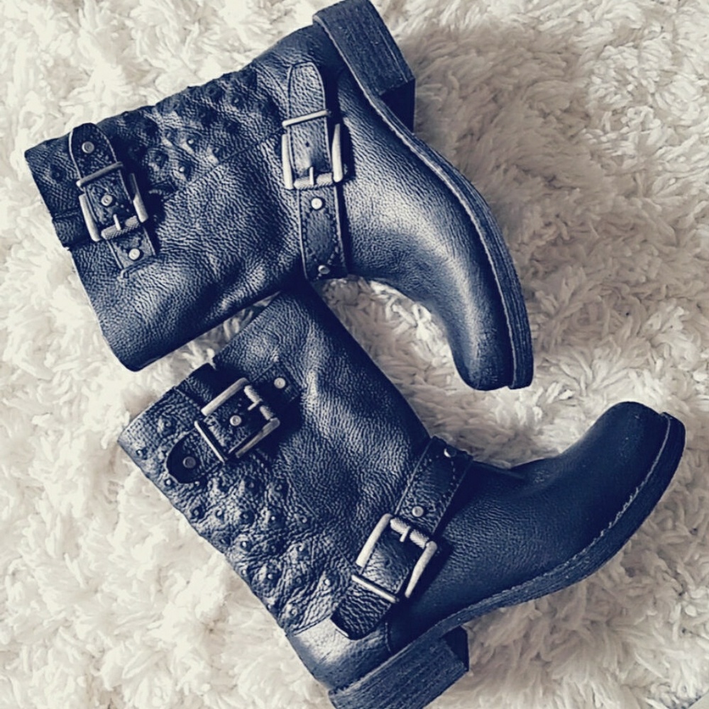 Sam Edelman moto boots genuine leather