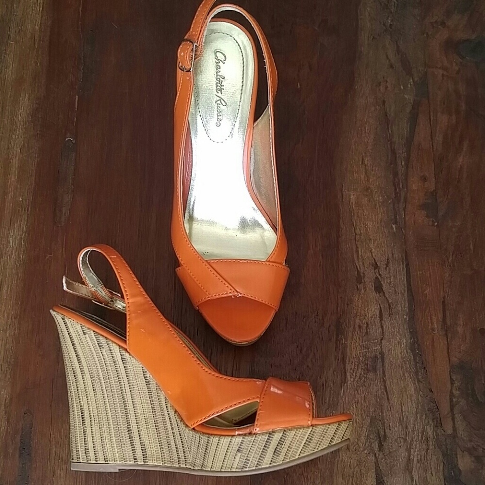Charlotte Russe Orange Wedges