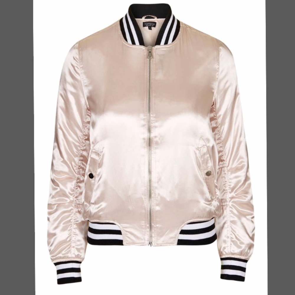 Topshop sateen MA1 bomber jacket
