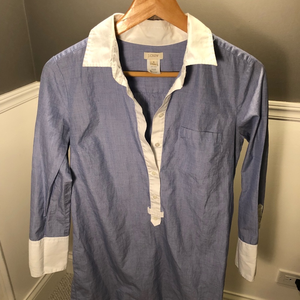 Blue J. Crew tunic top
