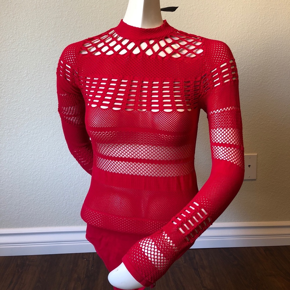 Bebe Trixie mesh bodysuit nwt