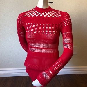 Bebe Trixie mesh bodysuit nwt