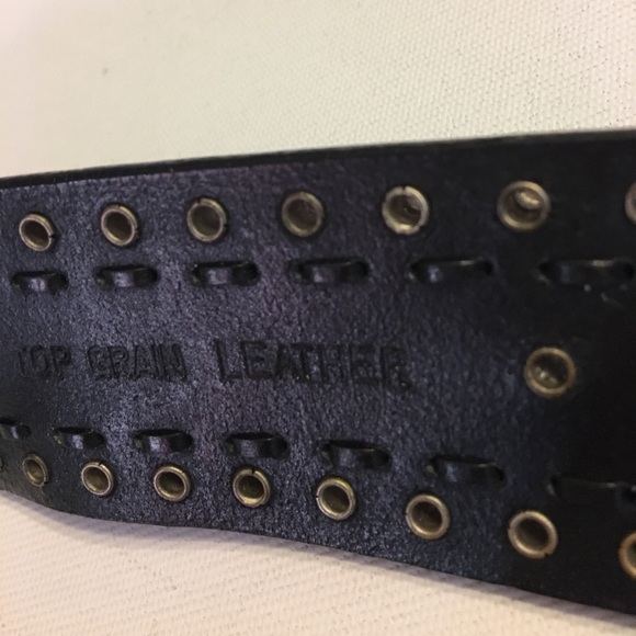 Roper leather rhinestone multicolor belt SZ 36 - Picture 5 of 11