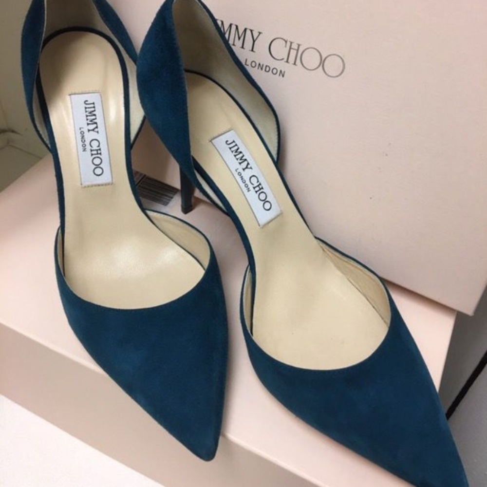 Jimmy Choo Addison Suede D'orsay Pumps heel shoes