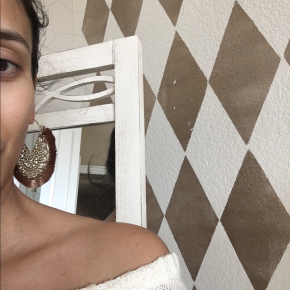 ‘Kendra’ filigree tassel statement earrings - Picture 8 of 8