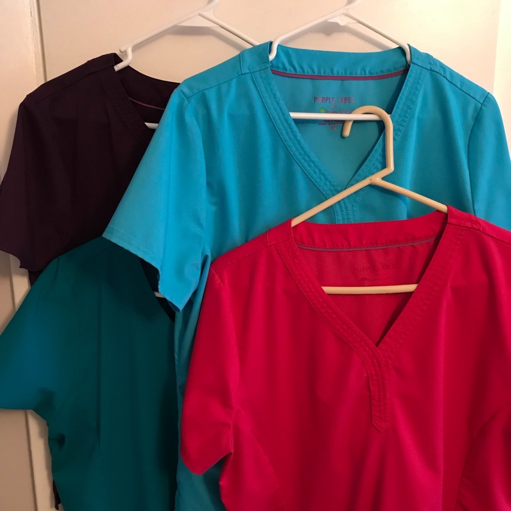 Healing hands purple label scrub tops