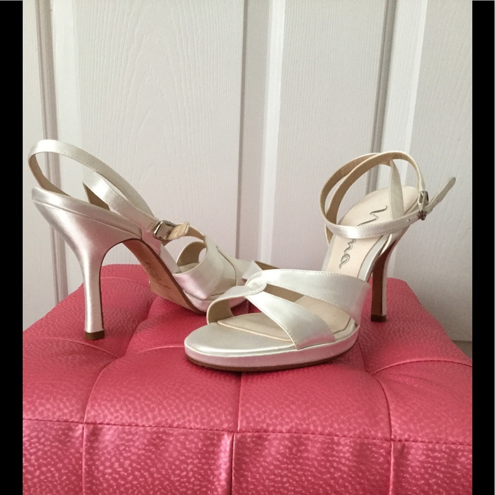 Nina Dyeable Heels with Low Platform