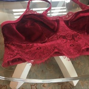 🥀Burgundy Velvet Bralette