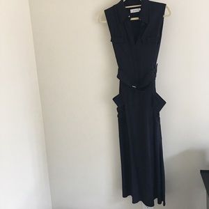 A.L.C Hayden Belted Dress in Navy Blue