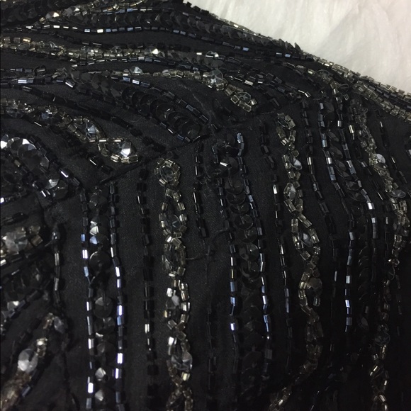 Papell Boutique Evening Silk Beaded Jacket Small - Picture 7 of 8