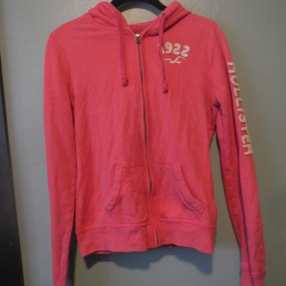 Pink Hollister Zip-up Hoodie