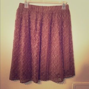 Forever 21 Exclusive brown pleated skirt