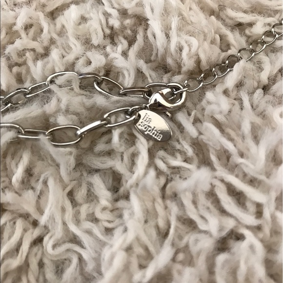 Lia Sophia Silver and Blue Stone Necklace - Picture 3 of 3