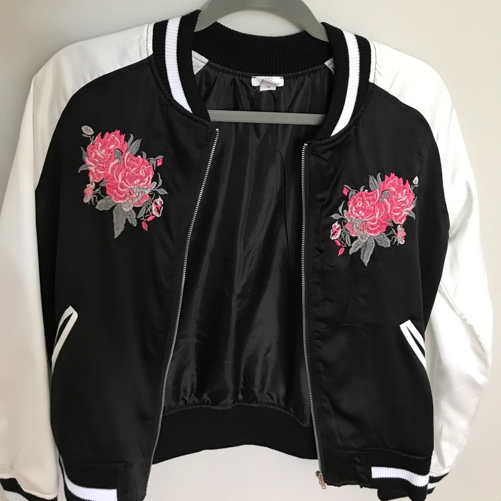 beautiful silk bomber jacket