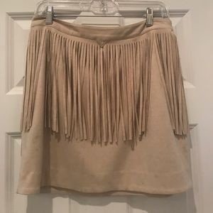 Joa suede fringe skirt