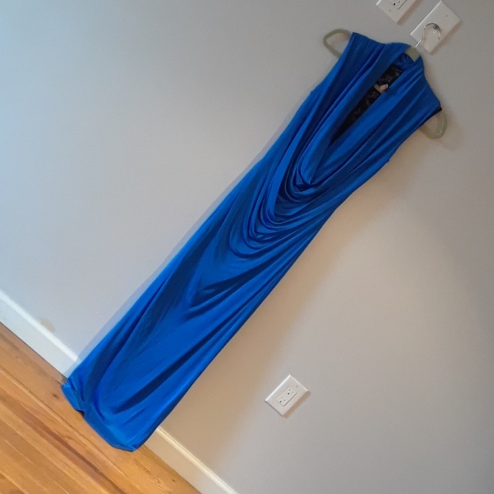 NWT Black Halo Blue Maxi Dress