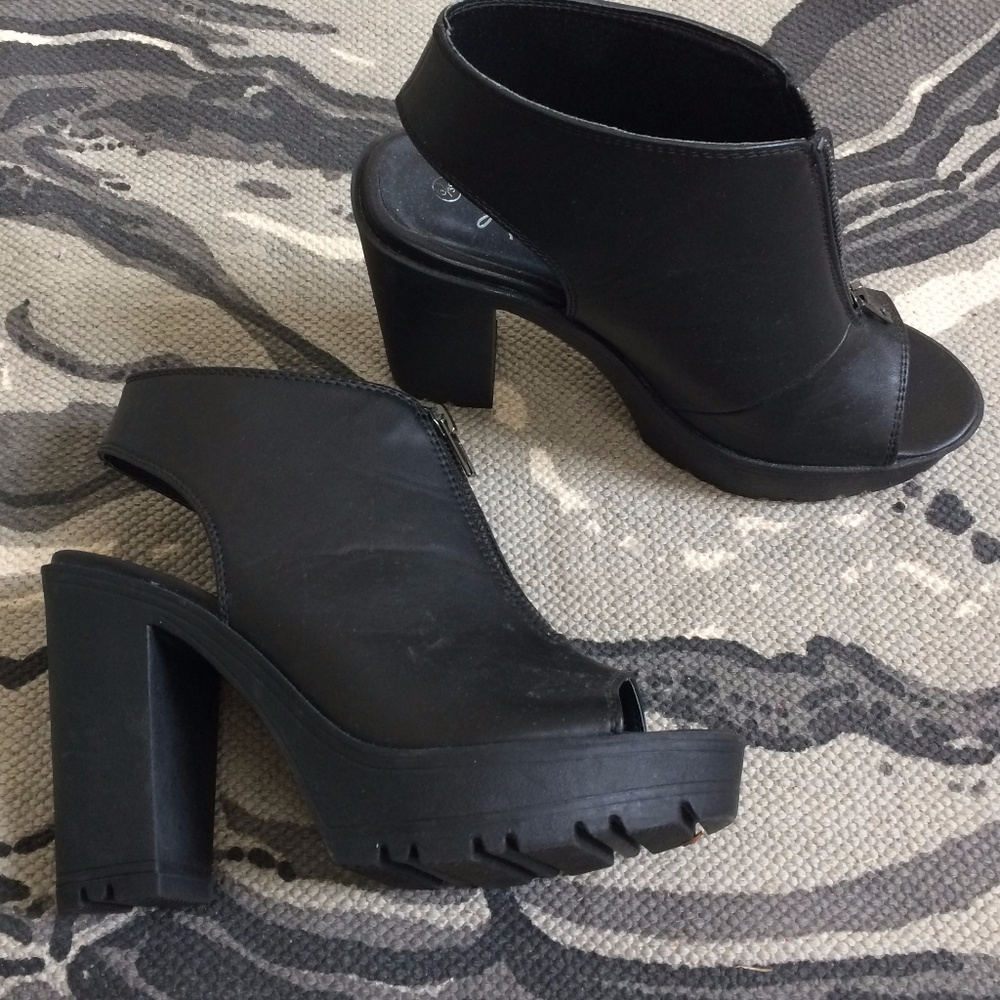 Atmosphere sling back peep toe boots 9