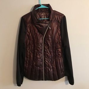 Metallic plum down jacket