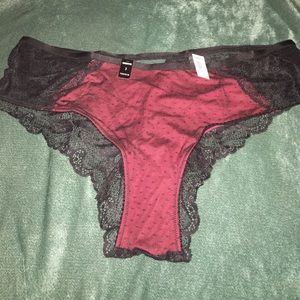 Red and black panties NWT
