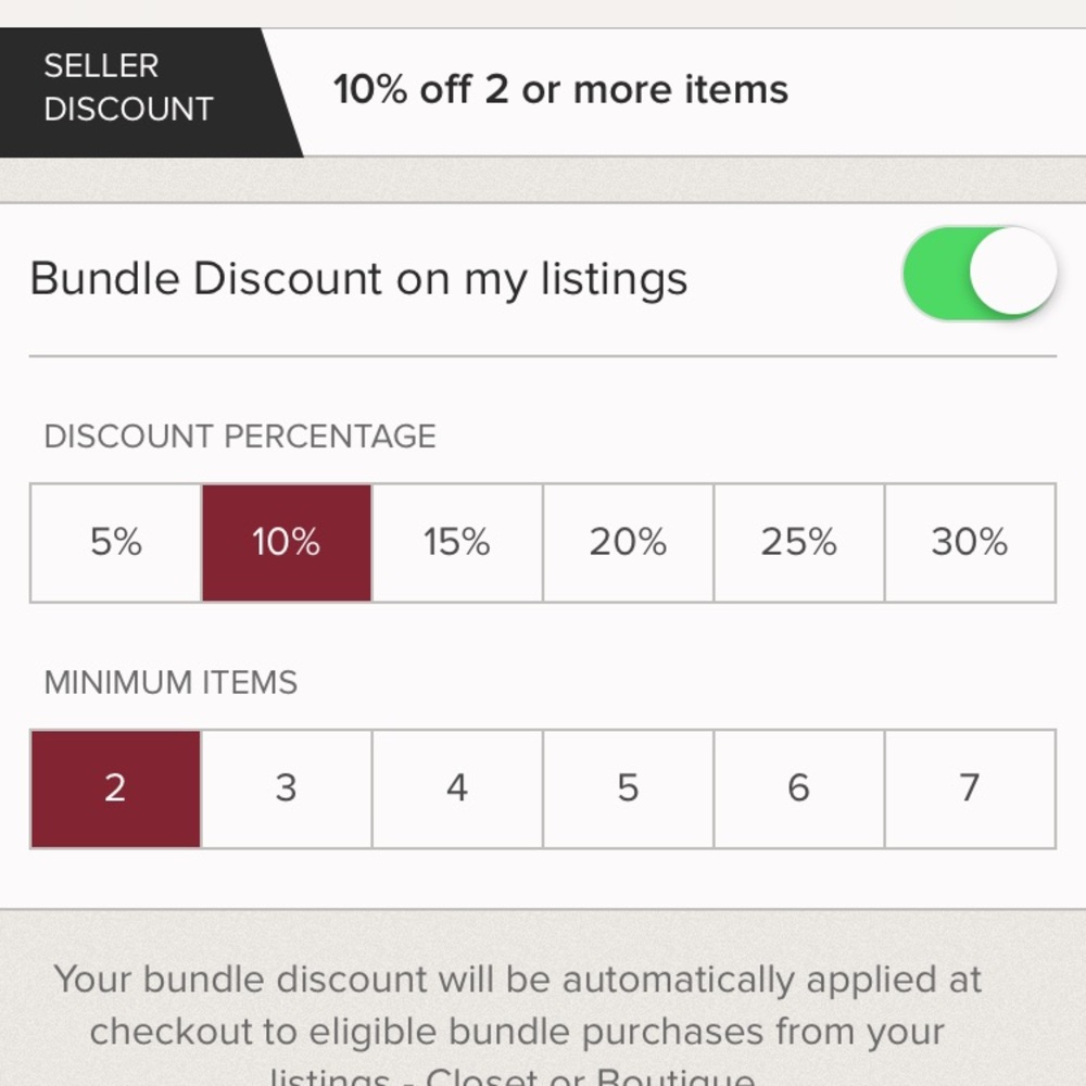 BUNDLE DISCOUNT