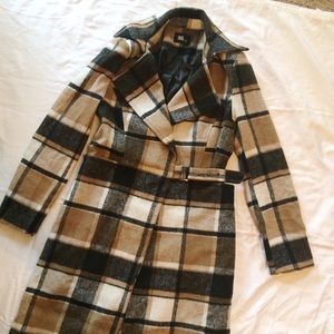 MOVING SALE Ina boutique plaid coat M