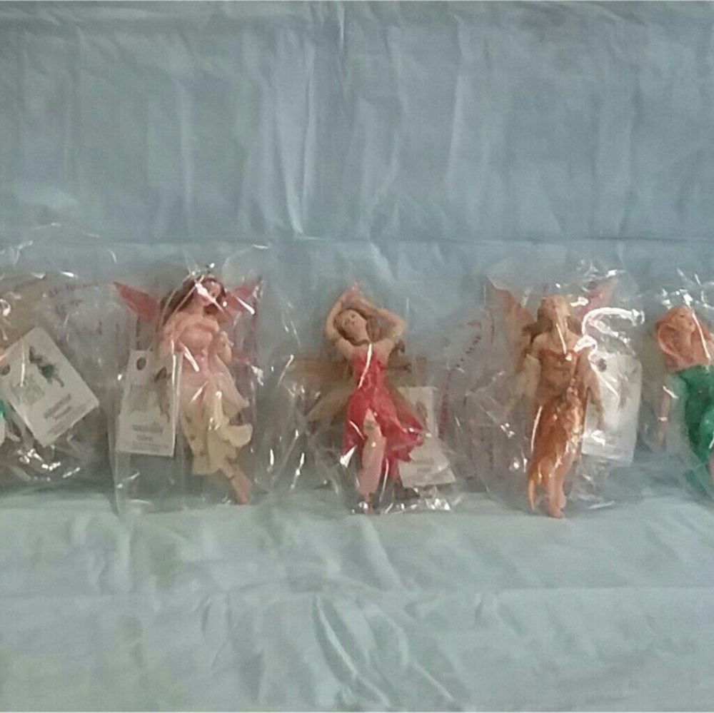 Faeries Glen Set Of 5 Fairy Ornaments - Retired