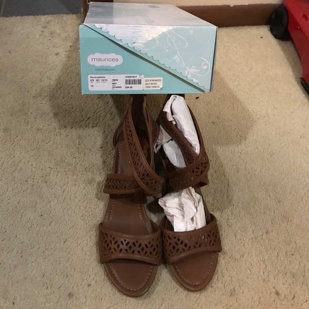 Maurices brown sandals, size 10.